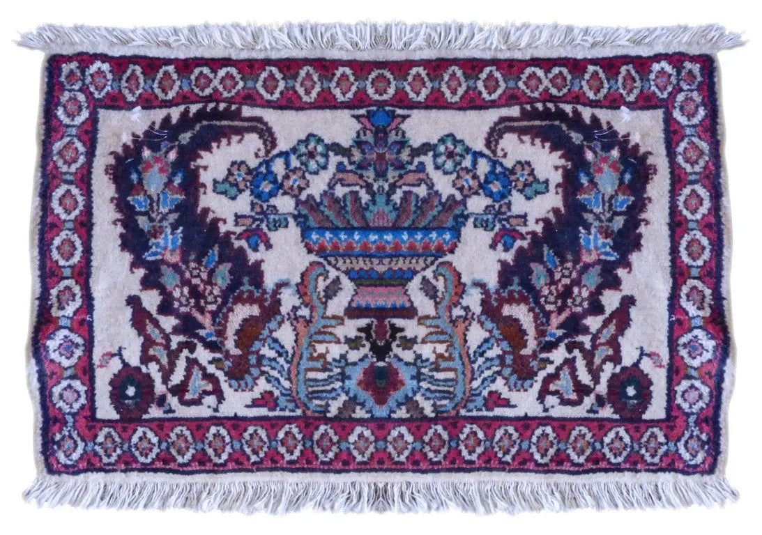 Persian Tapestry Hand-Knotted Rug Made With Natural Wool